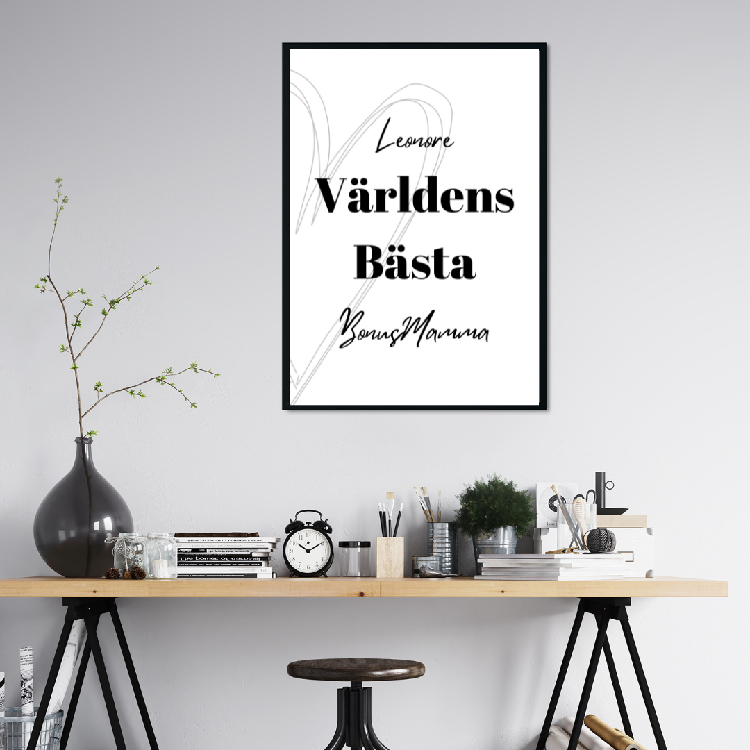 Världens bästa bonusmamma - med namn