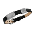Armband "älskad man", läder & stål. 8mm / 14mm