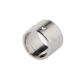 Bred ring med Zirconia sten och gravyr "älskad", Stål / Guld / Rosé