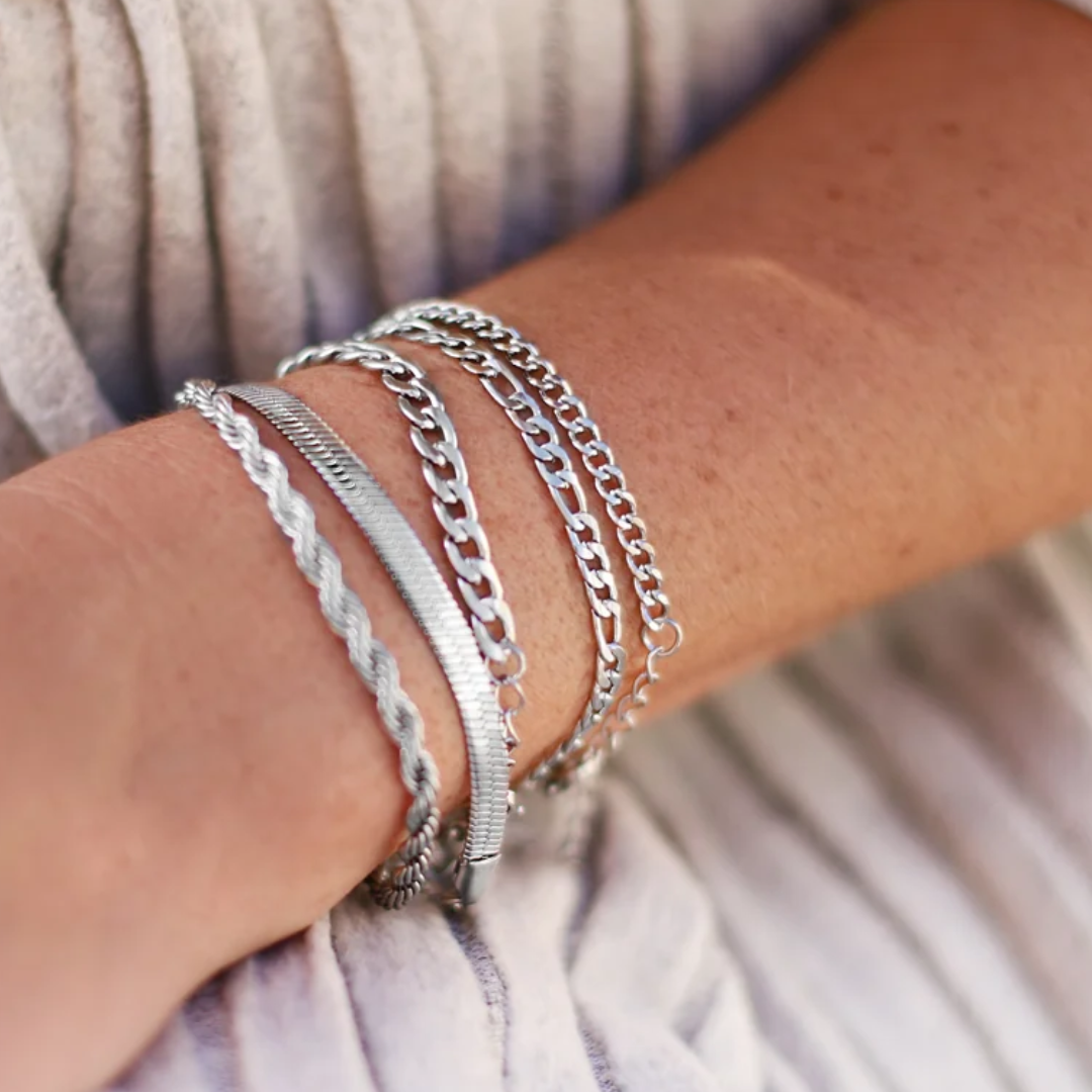 Armband Figaro, stål