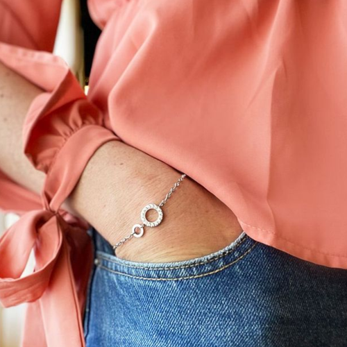 "Mamma Barn", armband med strass, 1-4 barn