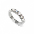 4mm Semi Alliansring med 8st klara Zirconia ste...