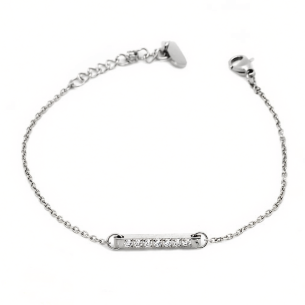 Nätt strassarmband med gravyr - Fler texter & färger finns!