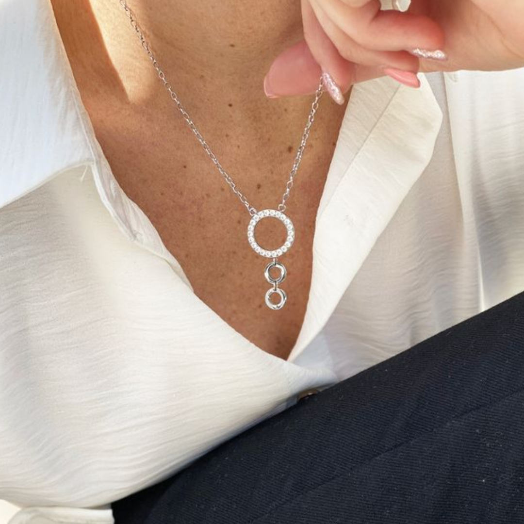 "Mamma Barn" halsband med strass, 1-4 barn