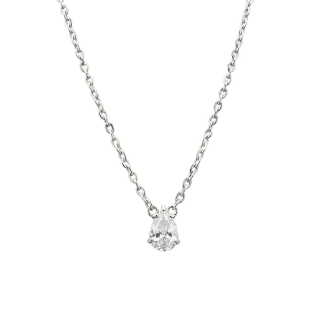 Nätt strasshalsband, päronformad sten