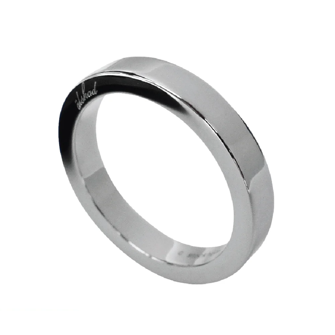4mm Slät ring, stål/guld/rosé - INKL. GRAVYR