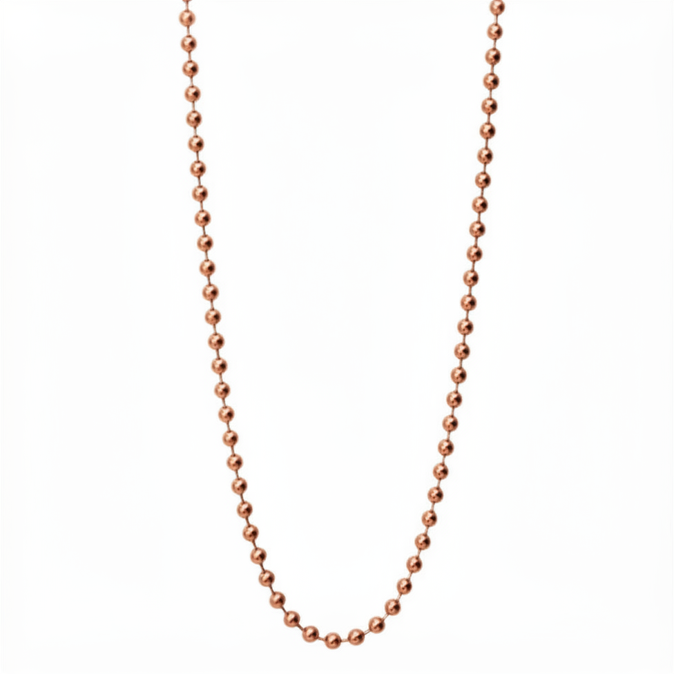 Tjockare Bollkedja för halsband, valfri längd