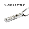 Underbart & personligt stålhalsband med gnistrande briljantslipade stenar - Till den du älskar