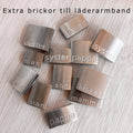 Bricka i rostfritt stål med färdig gravyr till läderarmband 8mm & 14mm - Armband köpes separat