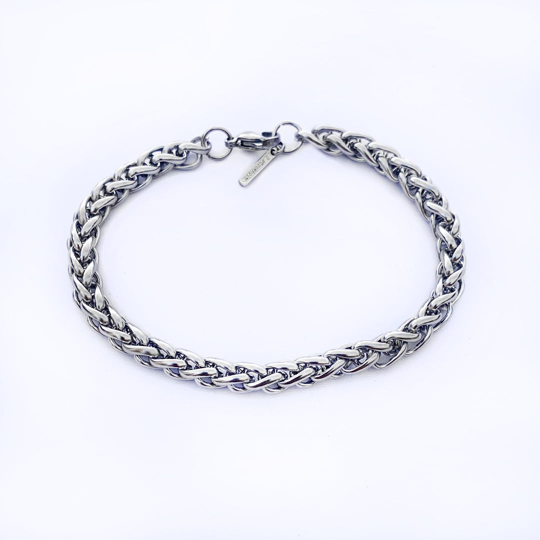 Armband Cubanlänk, stål