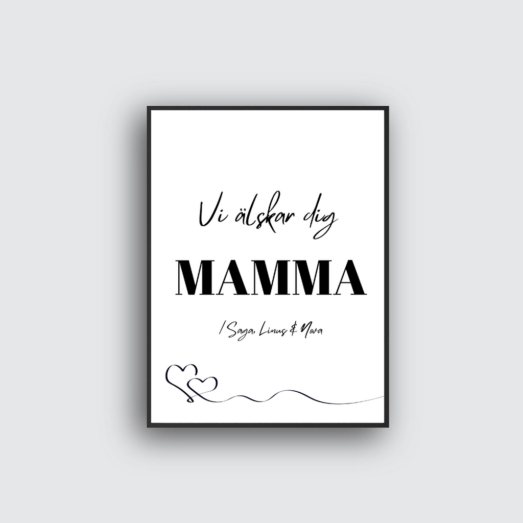 Vi älskar dig Mamma  - Poster till Mamma