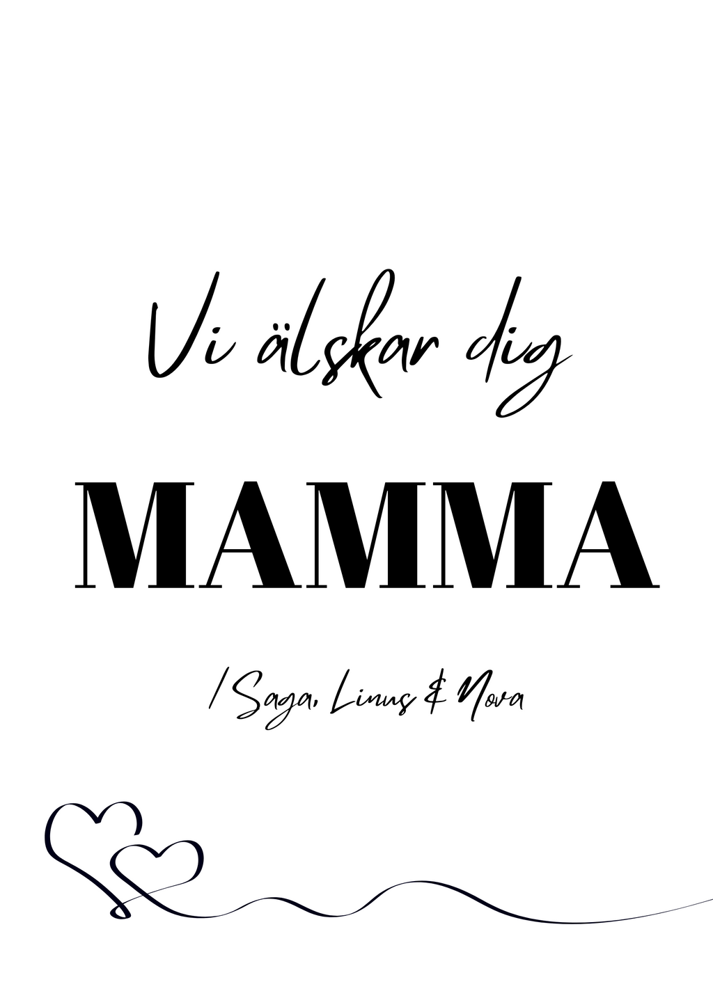 Vi älskar dig Mamma  - Poster till Mamma