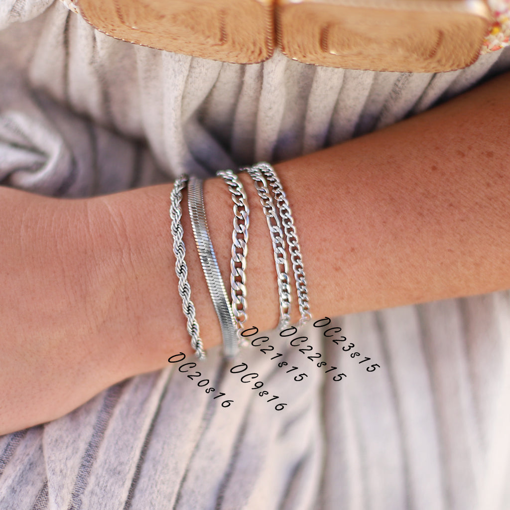 Armband Figaro, stål