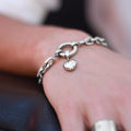 Armband ankarkedja med ringlås för berlocker, Stål / Guld / Rosé