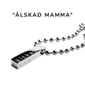 Underbart och personligt halsband i stål, valfri längd. Den perfekta gåvan till någon du älskar - vuxen som barn.