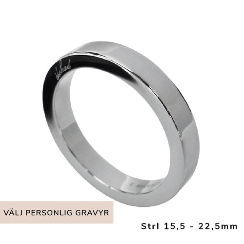 Slät ring med plats för egen gravyr - datum, citat, koordinater - Gravyr på insidan eller utsidan ingår i priset om du vill!