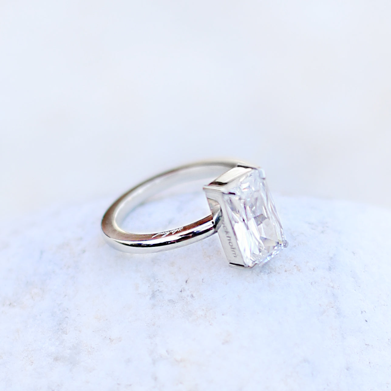 Favoritkombo! Semialliansringar + Solitärring - stål / Guld / Rosé
