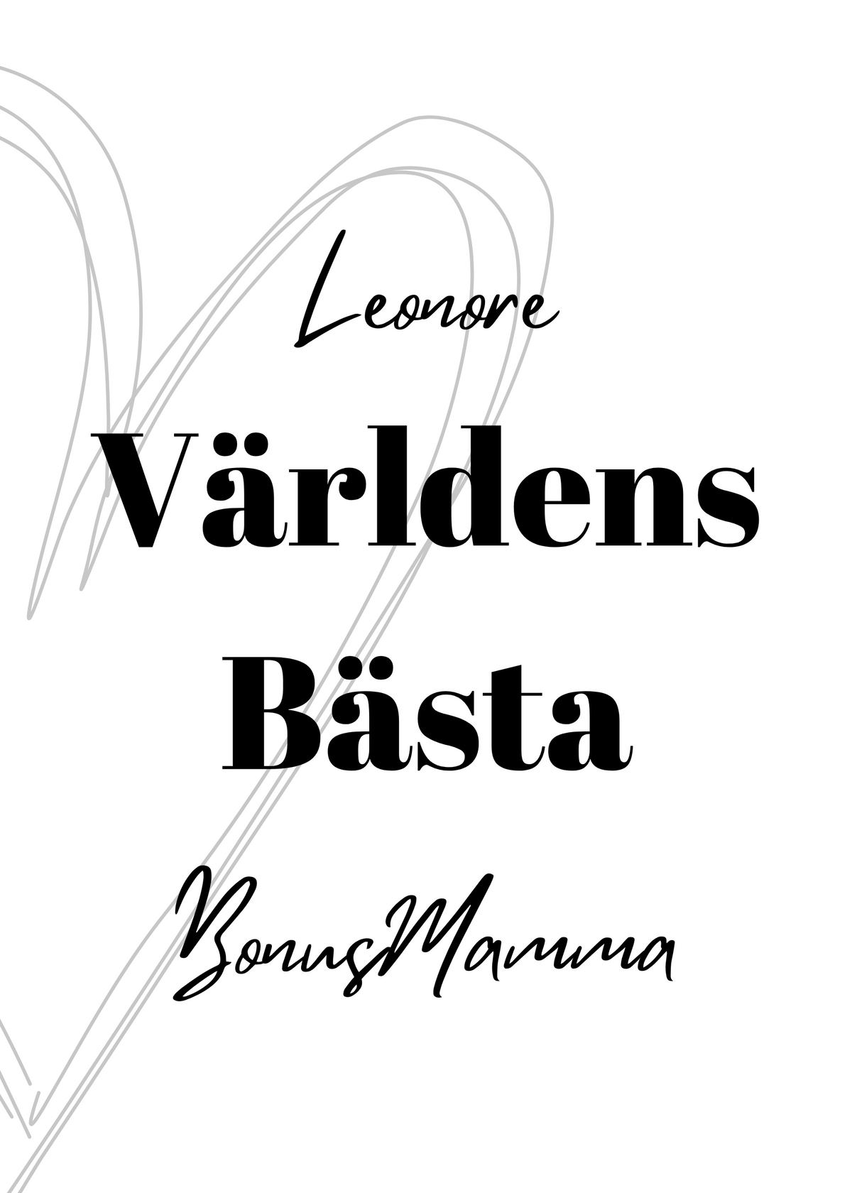 Världens bästa bonusmamma - med namn
